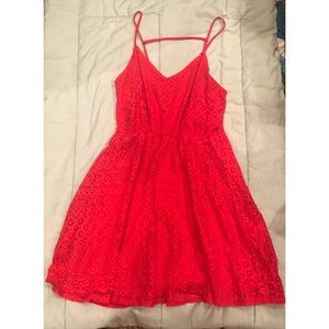 Charlotte Russe Orange Red Strappy Dress